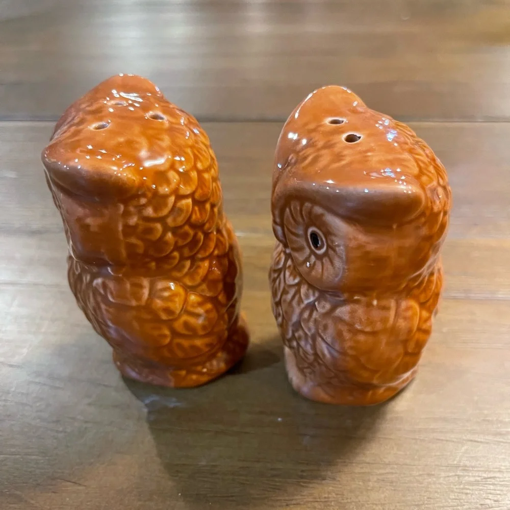 Vintage NWT‎ Deadstock Owl Salt and Pepper Shakers